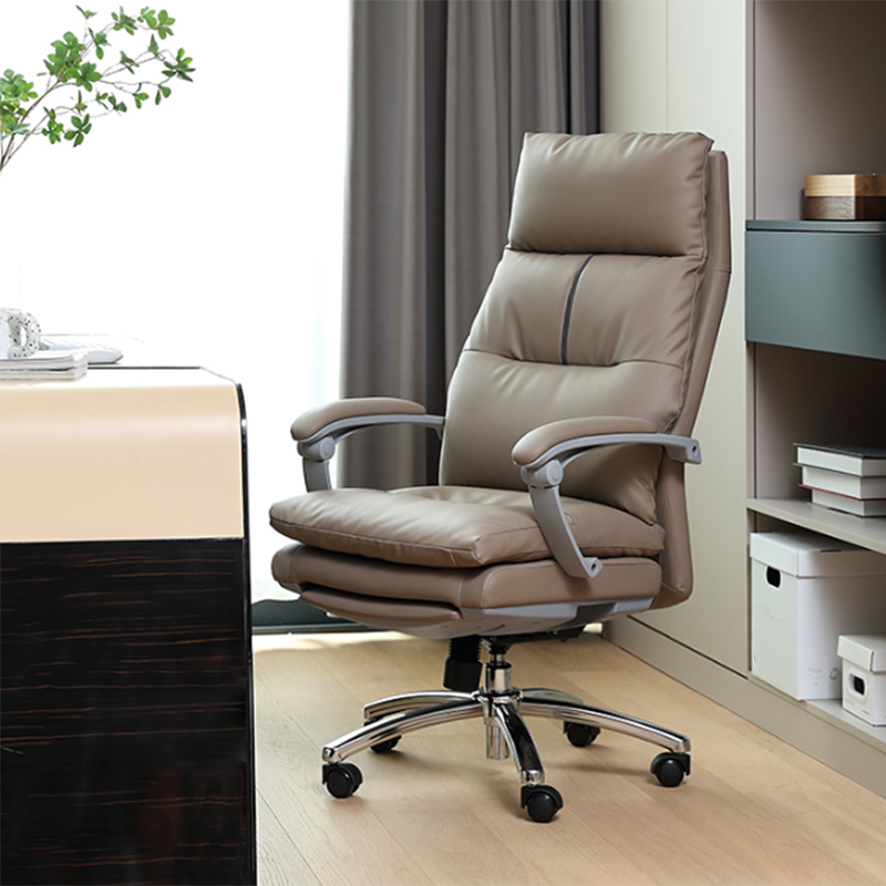 Modern Padded Arms Desk Chair Ergonomic Office Chair with Wheels