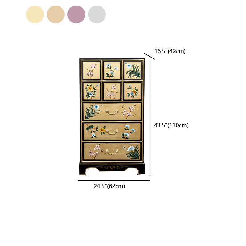 Classic Glam Dresser Solid Wood Storage Chest Dresser with 5/6/7/8/9 Drawers