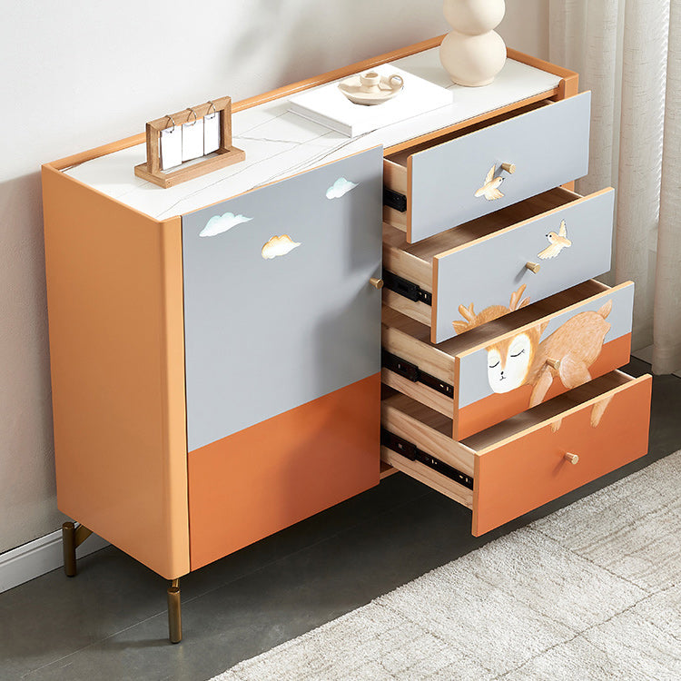 Classic Glam Storage Chest Stone Storage Chest Dresser for Bedroom