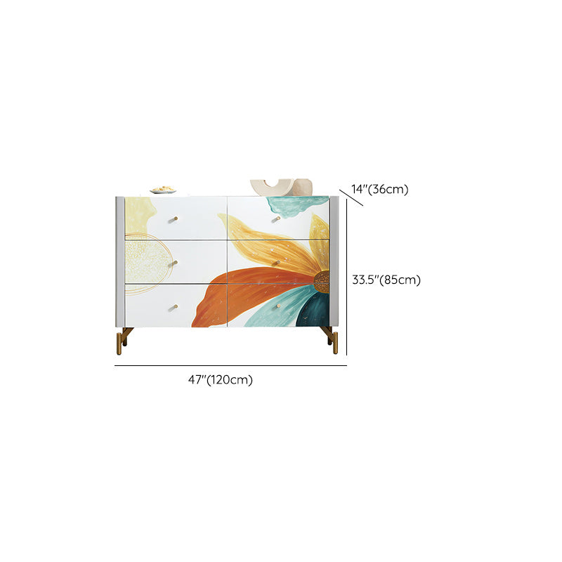 Classic Glam Storage Chest Stone Storage Chest Dresser for Bedroom