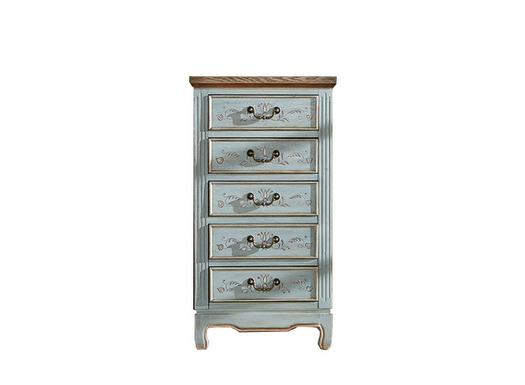 Traditional Wood Media Chest Horizontal Lingerie Chest with Drawers