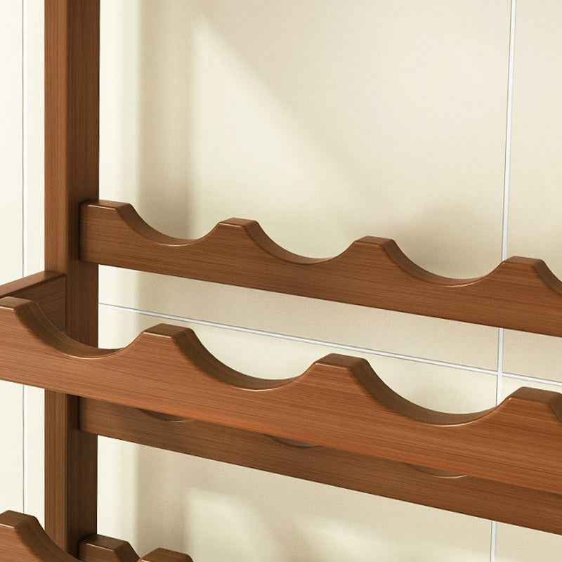 Countertop Wine Rack Solid Wood Wine Bottle Rack for Kitchen
