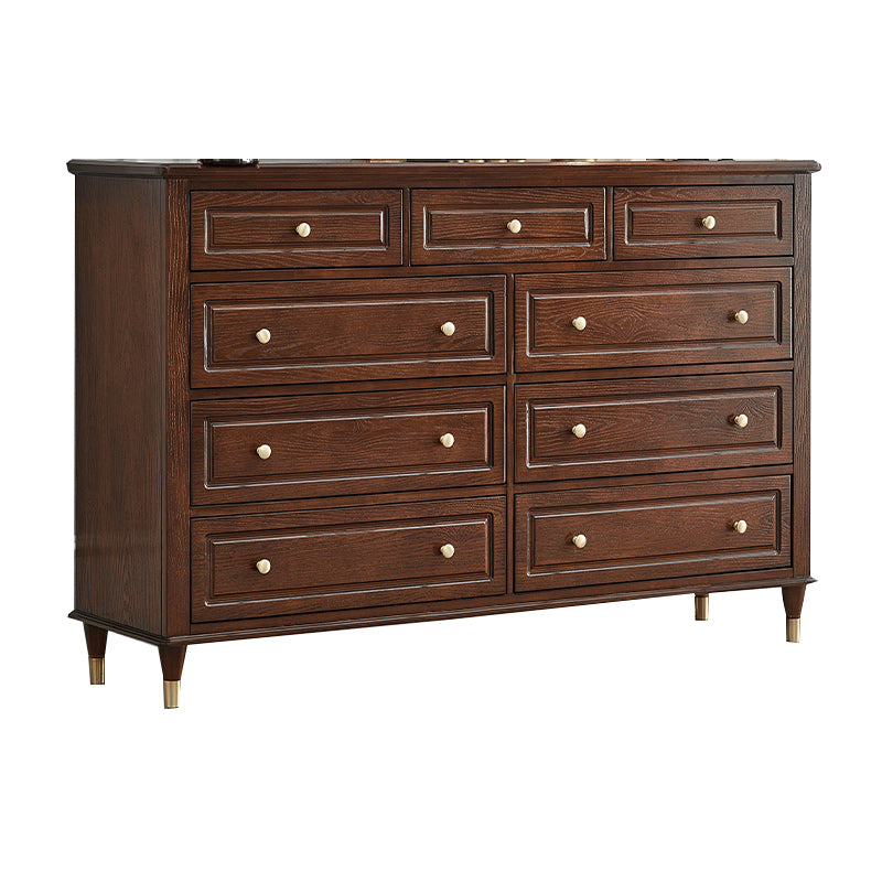 Traditional Storage Chest Solid Wood Dresser with 3/4/6/7/9 Drawers