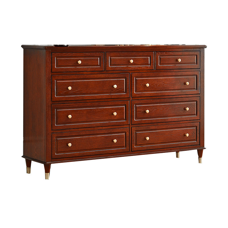 Traditional Storage Chest Solid Wood Dresser with 3/4/6/7/9 Drawers