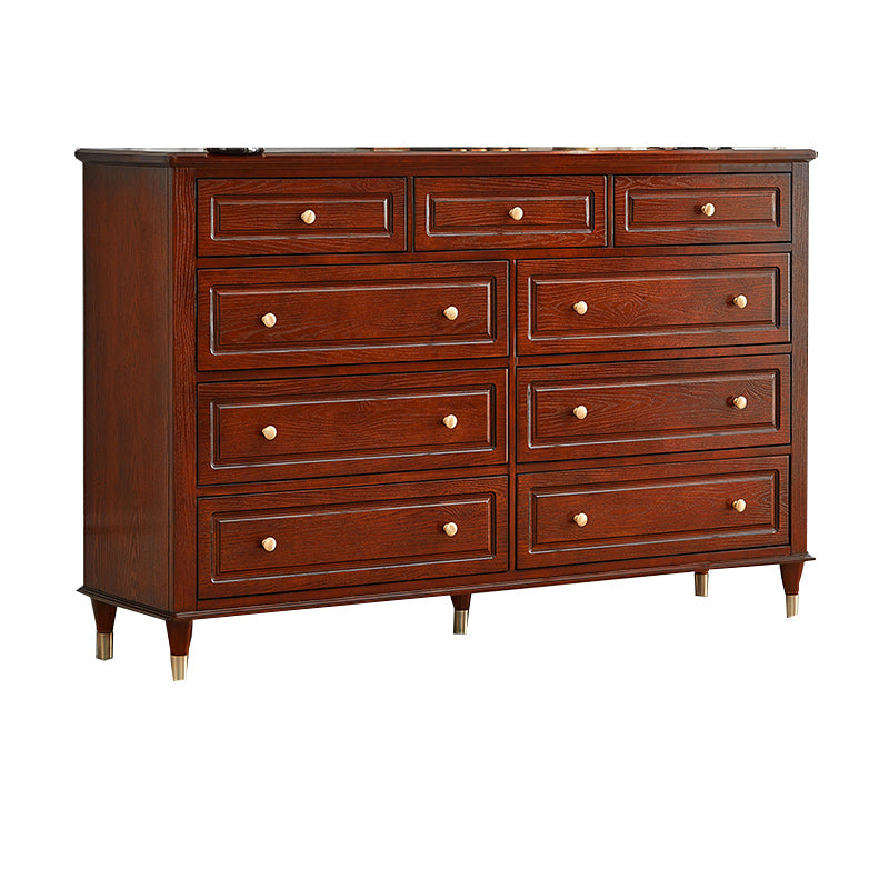 Traditional Storage Chest Solid Wood Dresser with 3/4/6/7/9 Drawers
