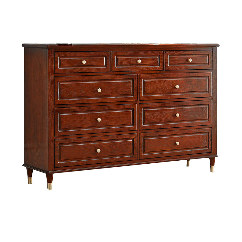 Traditional Storage Chest Solid Wood Dresser with 3/4/6/7/9 Drawers