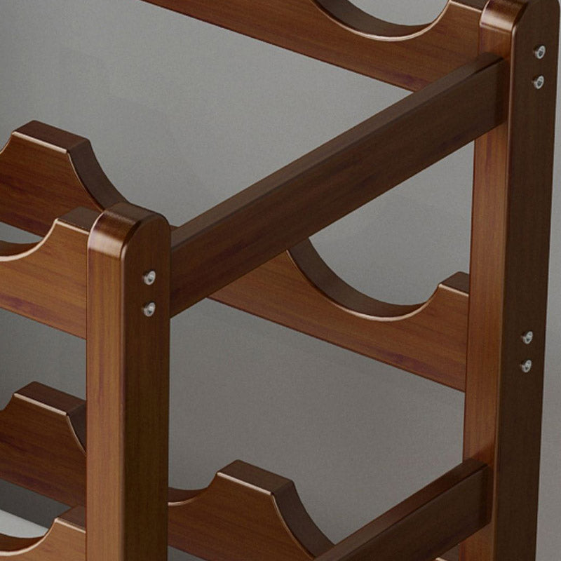 Countertop Modern Wine Rack Solid Wood Wine Bottle Rack for Living Room
