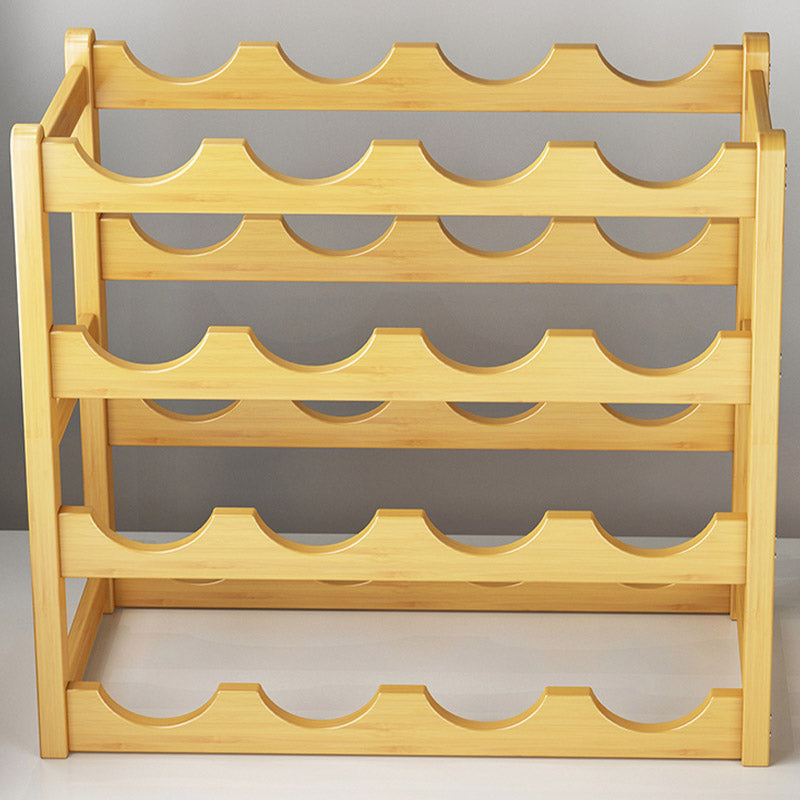 Countertop Modern Wine Rack Solid Wood Wine Bottle Rack for Living Room