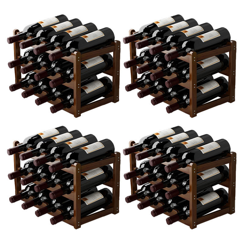 Countertop Modern Wine Rack Solid Wood Wine Bottle Rack for Living Room