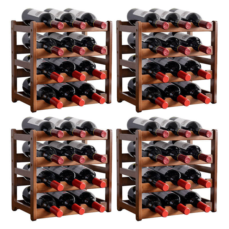 Modern Countertop Wine Rack Solid Wood Wine Bottle Rack for Living Room