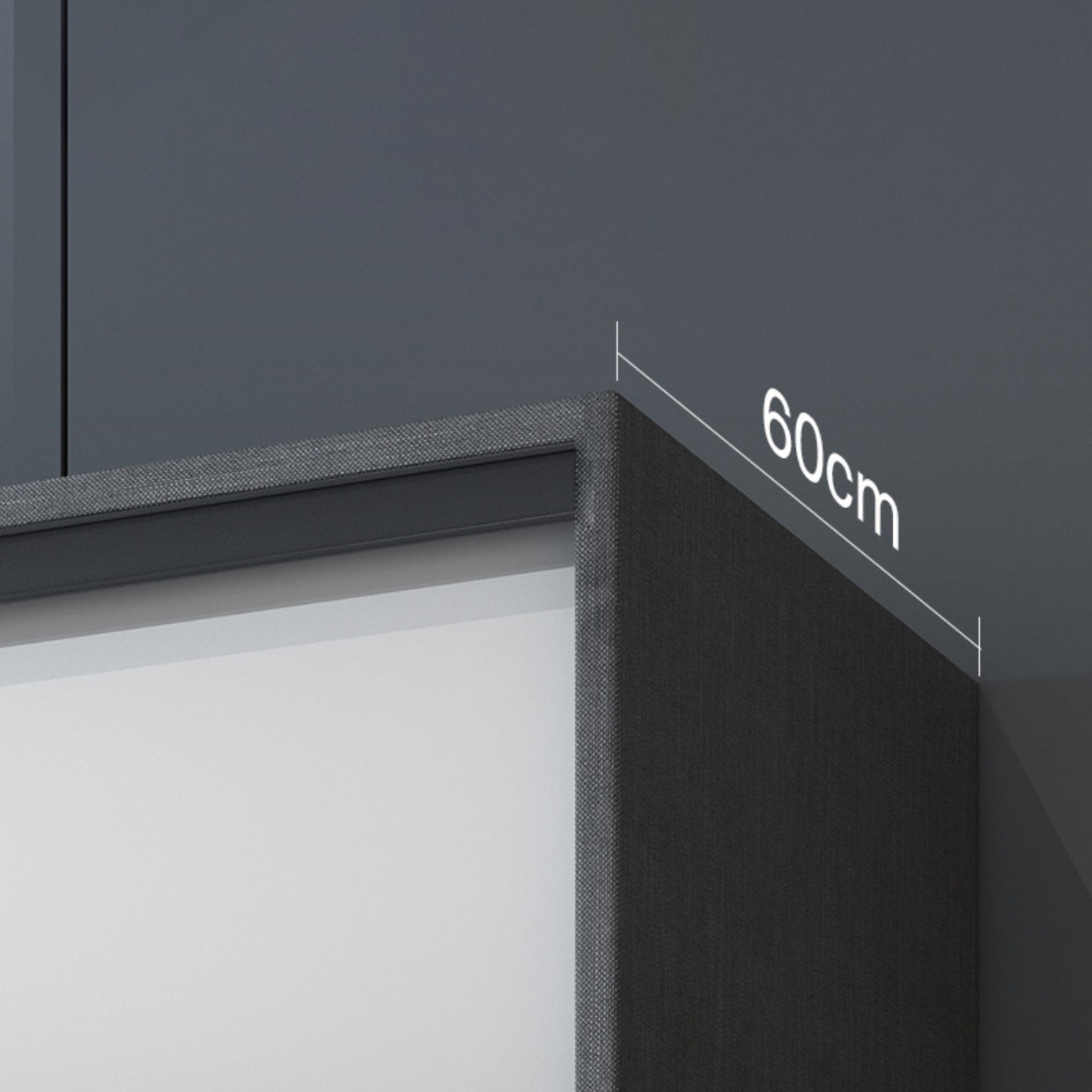 Glossy White Manufactured Wood Storage Cabinet Modern Cabinet with Sliding Doors