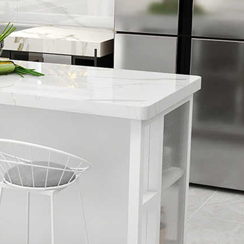 Modern Prep Table Rectangular Rolling Dining Room Kitchen Trolley