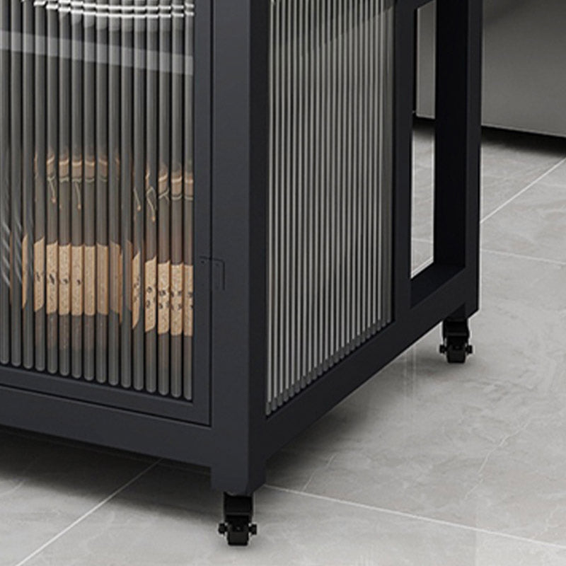 Modern Prep Table Rectangular Rolling Dining Room Kitchen Trolley