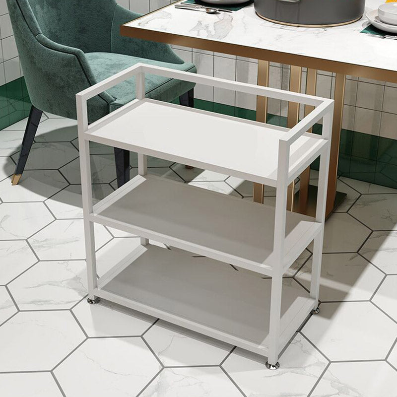 Modern Open Storage Prep Table Rectangular Dining Room Prep Table