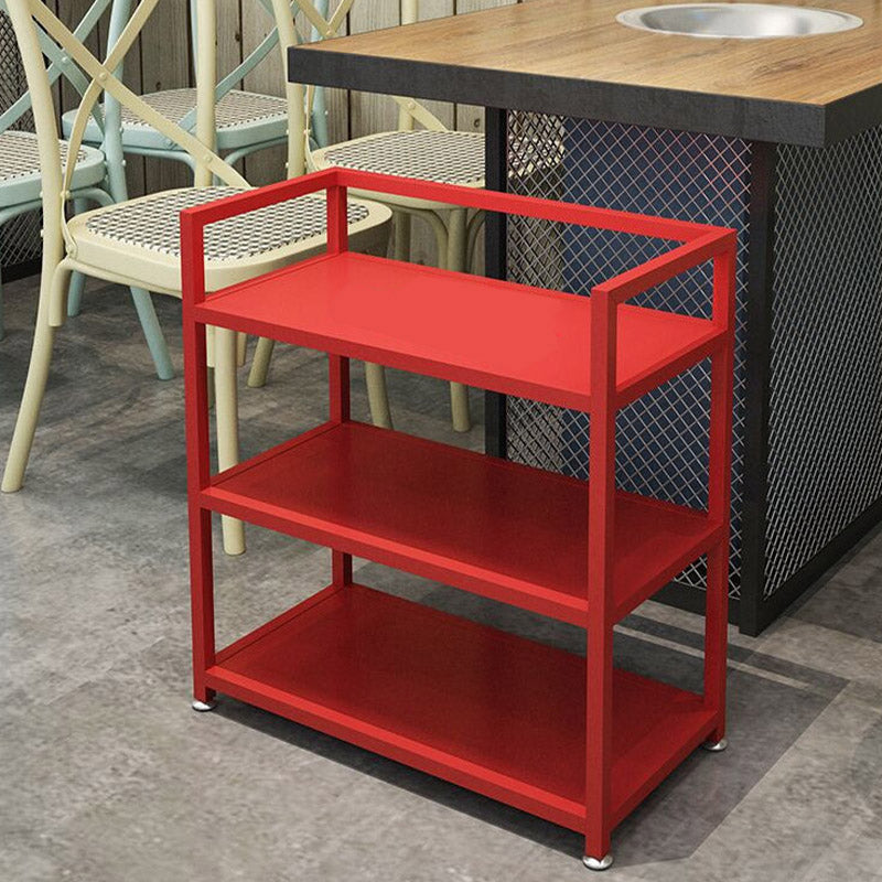 Modern Open Storage Prep Table Rectangular Dining Room Prep Table