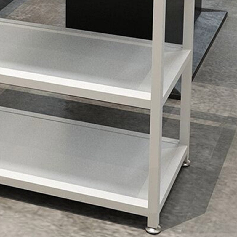 Modern Open Storage Prep Table Rectangular Dining Room Prep Table