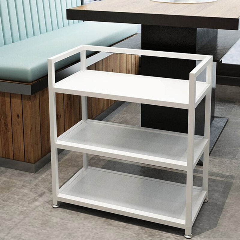 Modern Open Storage Prep Table Rectangular Dining Room Prep Table