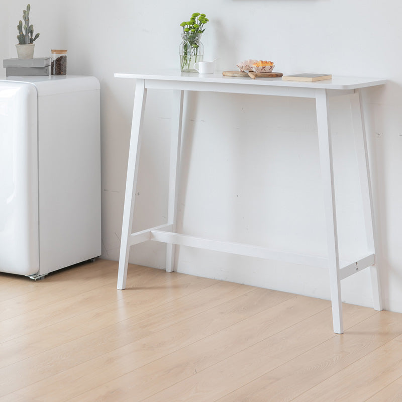 Contemporary Rectangle Bar Table Solid Wood Counter Height Bar Dining Table