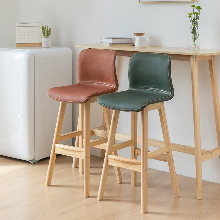 Contemporary Rectangle Bar Table Solid Wood Counter Height Bar Dining Table