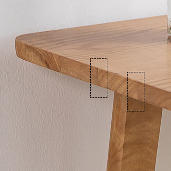 Modern Rectangle Fixed Bar Table Solid Wood Counter Height Bar Dining Table