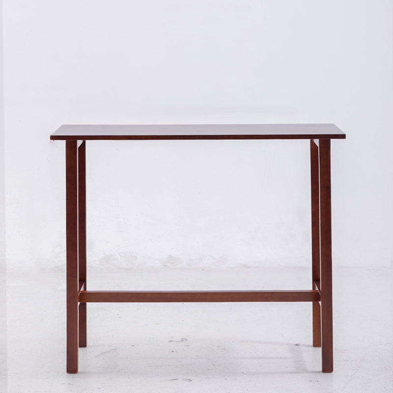 Contemporary Rectangle Bar Table Wood Bar Dining Table for Living Room
