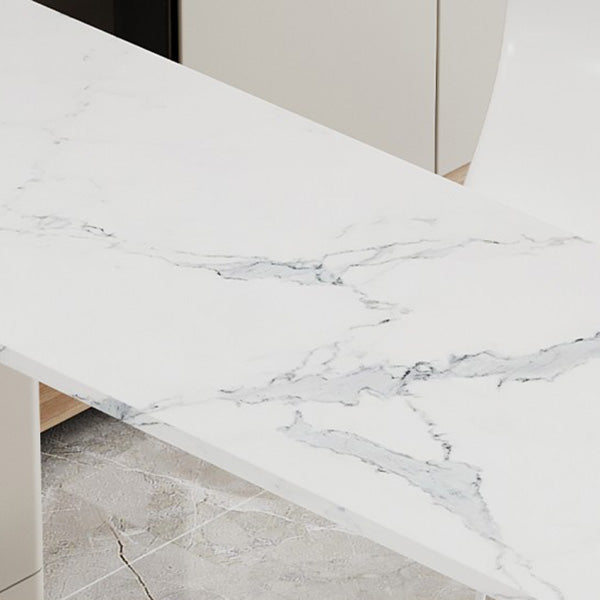 Modern Double Pedestal Bar Dining Table Stone and Acrylic Bar Table