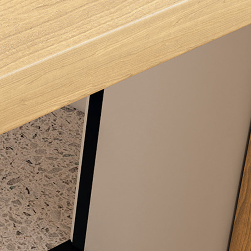 Glam Style Wooden Bar Table 1/2/3 Pieces Rectangle Bar Table Set for Home Use