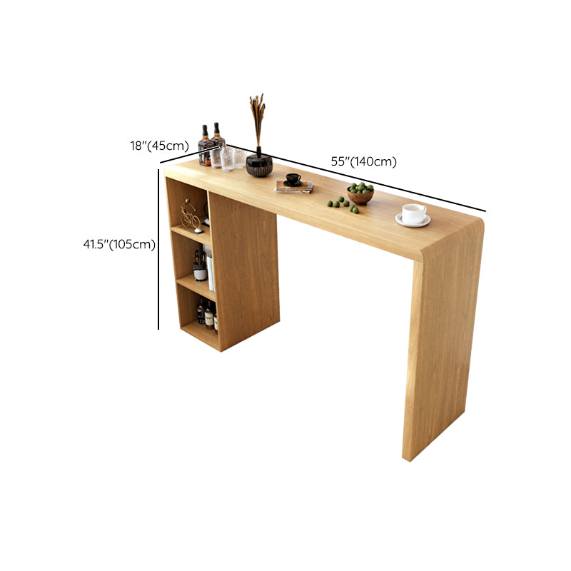 Glam Style Wooden Bar Table 1/2/3 Pieces Rectangle Bar Table Set for Home Use