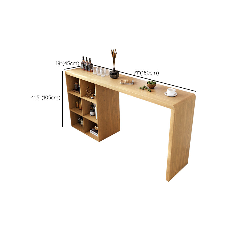 Glam Style Wooden Bar Table 1/2/3 Pieces Rectangle Bar Table Set for Home Use