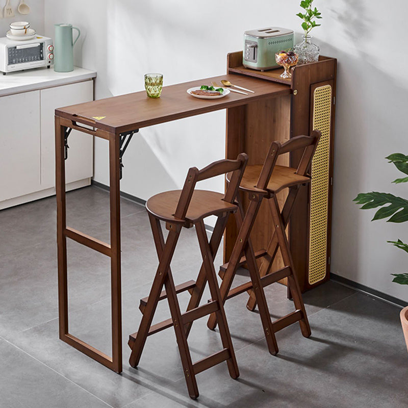 Industrial Rectangle Wood Counter Table 1/2/3 Pieces Bar Table Set for Living Room