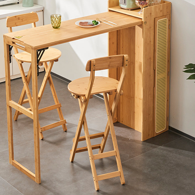 Industrial Rectangle Wood Counter Table 1/2/3 Pieces Bar Table Set for Living Room