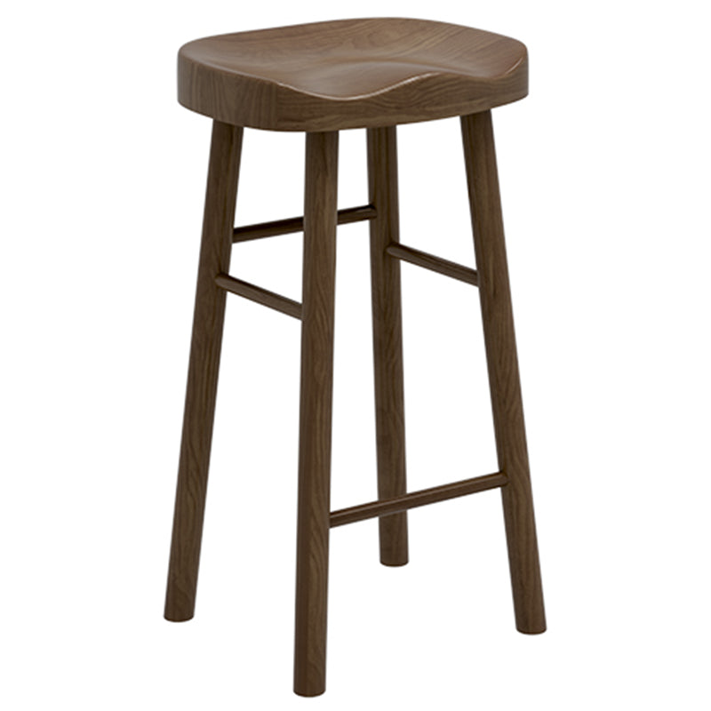 Solid Wood Counter and Bar Stool Modern Brown Counter Height Stools