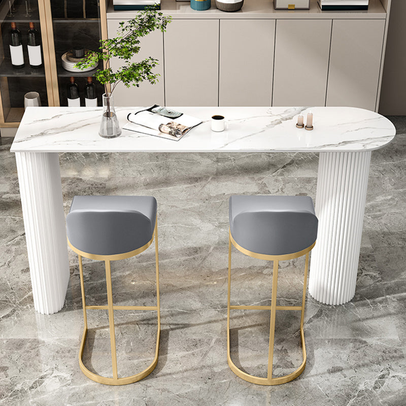 Armless Counter Height Stools Glam Counter and Bar Stool for Restaurant