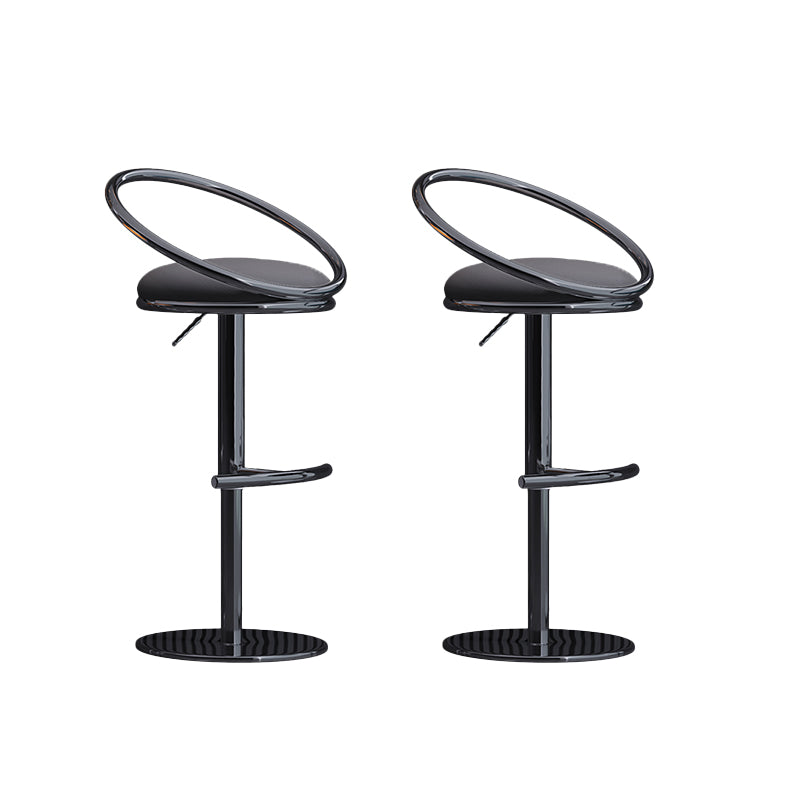 Industrial Style Adjustable Bar Stool Low Back Counter Bar Stool for Home