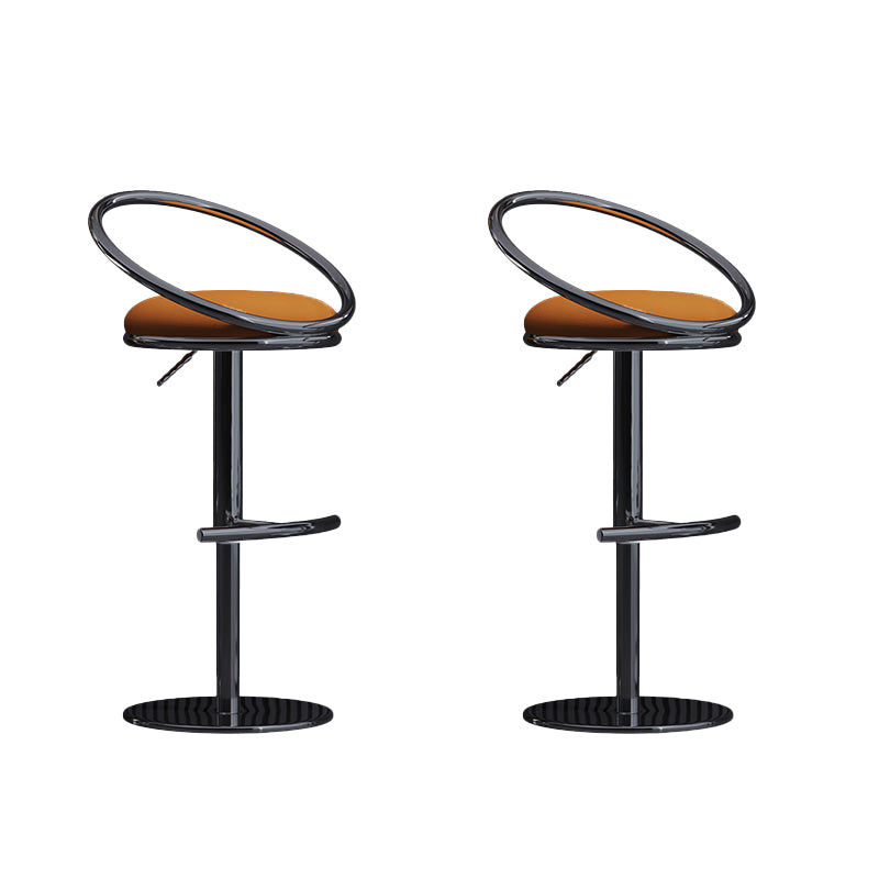 Industrial Style Adjustable Bar Stool Low Back Counter Bar Stool for Home