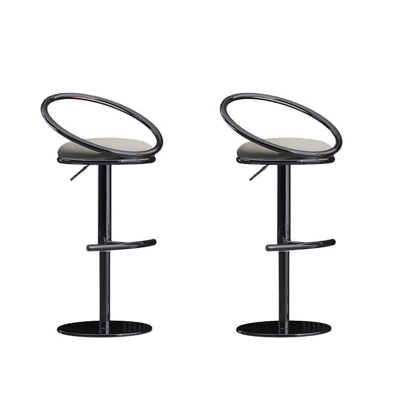 Industrial Style Adjustable Bar Stool Low Back Counter Bar Stool for Home