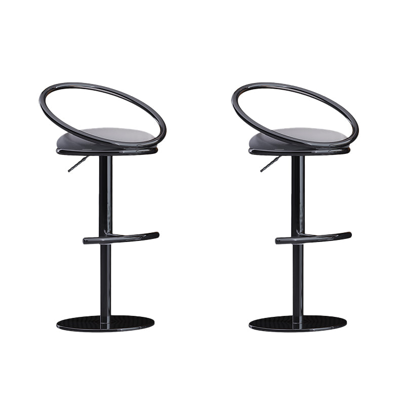 Industrial Style Adjustable Bar Stool Low Back Counter Bar Stool for Home
