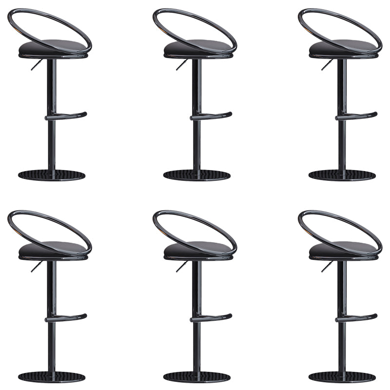Industrial Style Adjustable Bar Stool Low Back Counter Bar Stool for Home