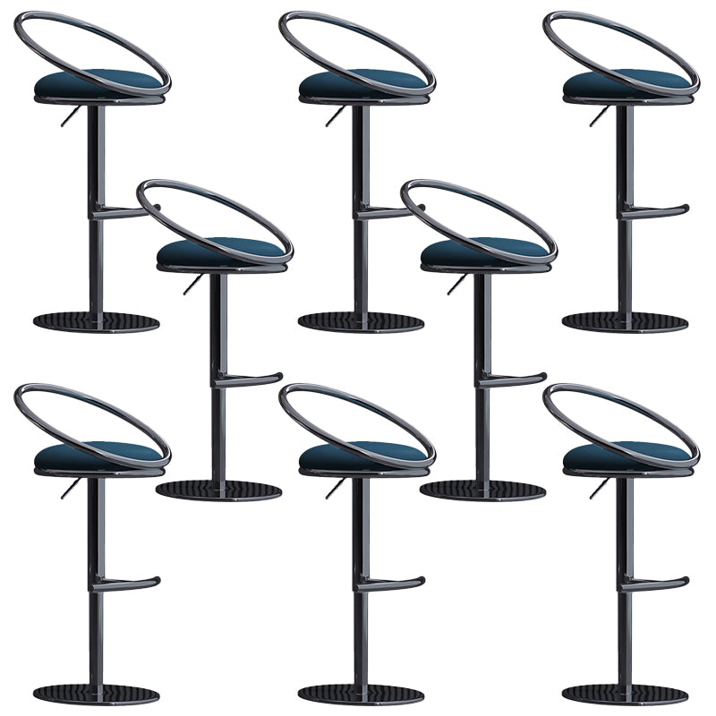 Industrial Style Adjustable Bar Stool Low Back Counter Bar Stool for Home