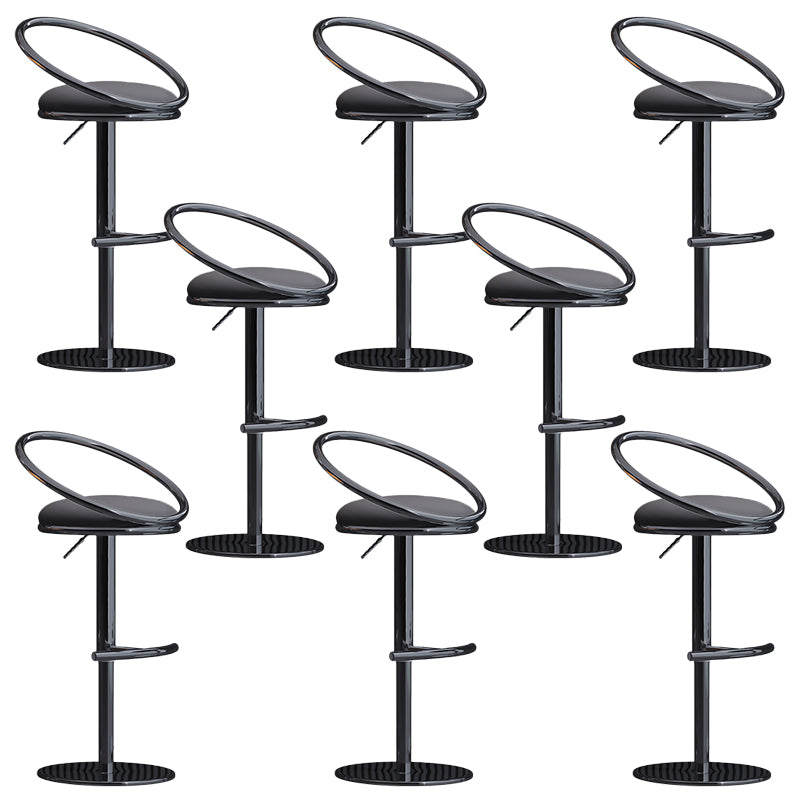 Industrial Style Adjustable Bar Stool Low Back Counter Bar Stool for Home