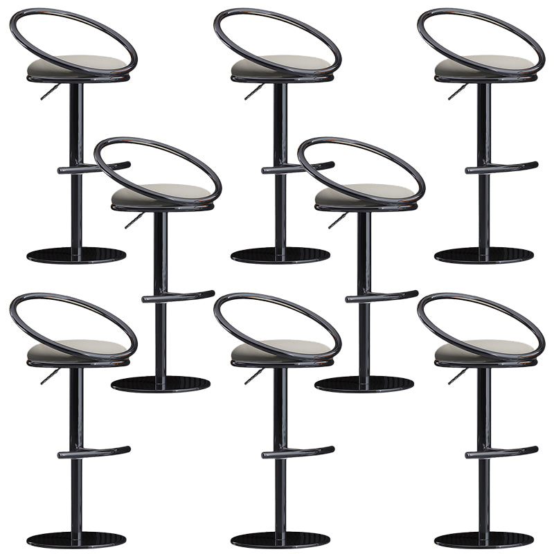 Industrial Style Adjustable Bar Stool Low Back Counter Bar Stool for Home