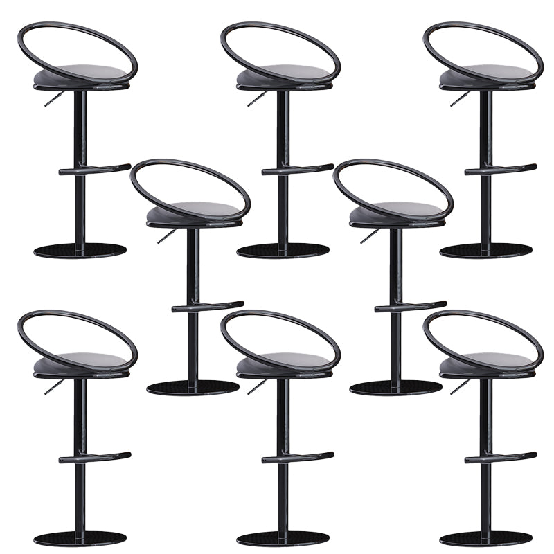 Industrial Style Adjustable Bar Stool Low Back Counter Bar Stool for Home