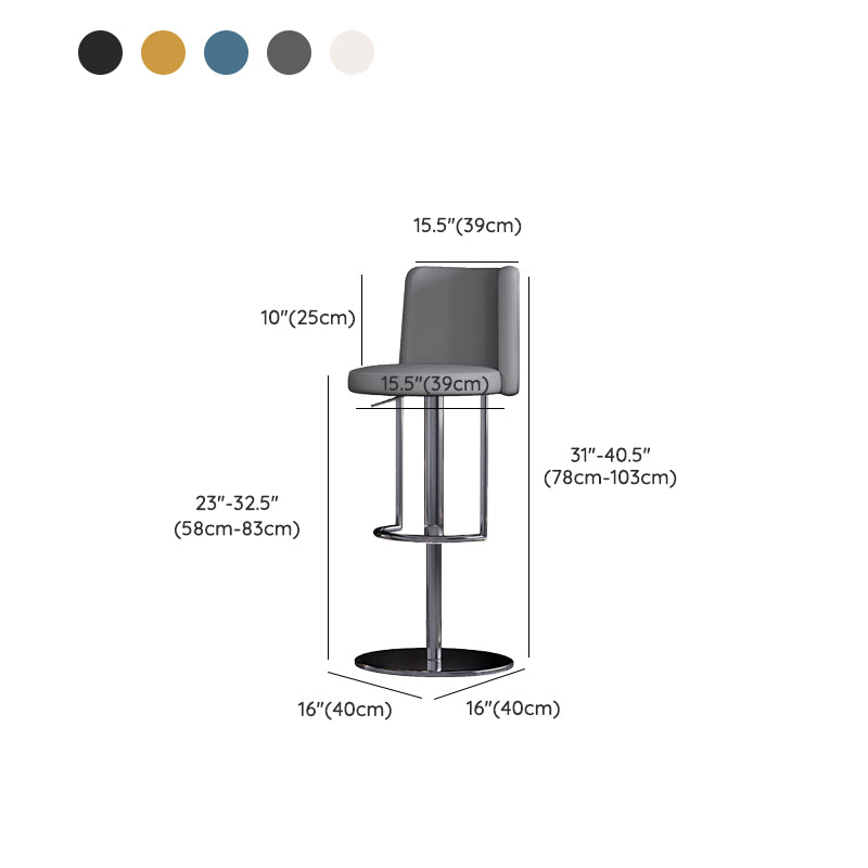 Industrial Adjustable Bar Stool Low Back Counter Bar Stool for Kitchen