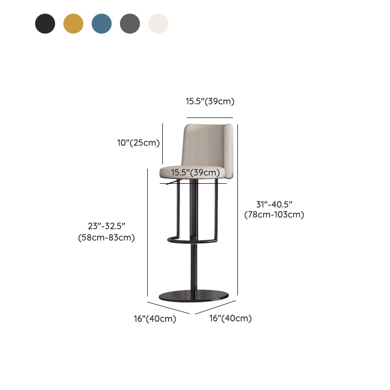 Industrial Adjustable Bar Stool Low Back Counter Bar Stool for Kitchen