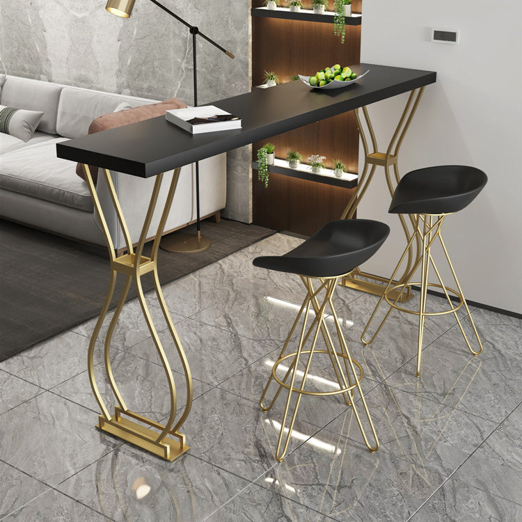 Metal Dining Stools Scandinavian Armless Bar Stools with Footrest