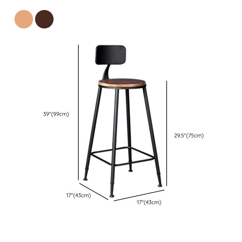 Metal Dining Stools Contemporary Armless Bar Stools with Footrest