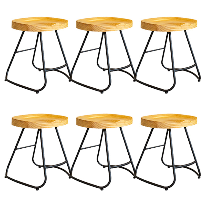 Solid Wood Dining Stools Contemporary Dining Stools with Footrest