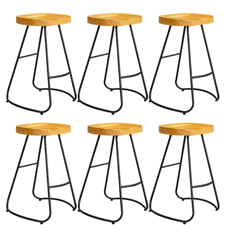 Solid Wood Dining Stools Contemporary Dining Stools with Footrest