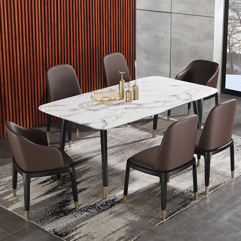 Upholstered Dining Chairs Parsons Chairs with Solid Wood Base