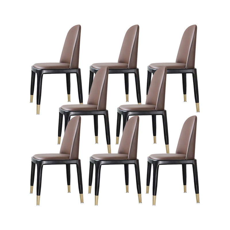 Upholstered Dining Chairs Parsons Chairs with Solid Wood Base